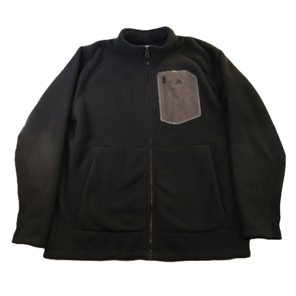 The North Face‎ Mens XL Full Zip Fleece Jacket Black Sherpa Lined A33X
